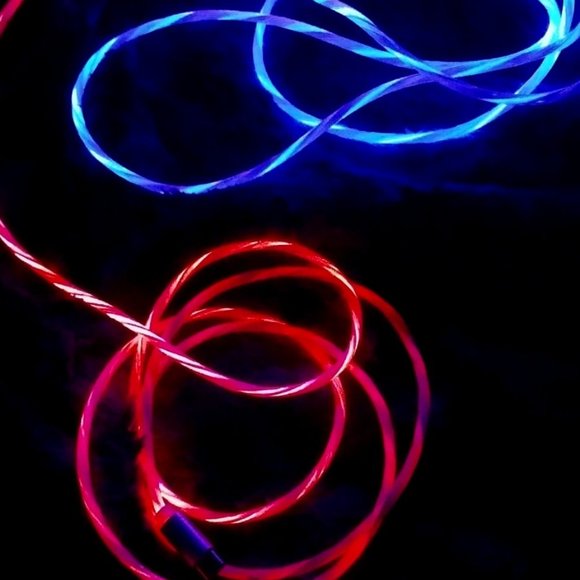 2 pack 6ft. LED USB type C charging cables-(video link that shows modes) - Picture 1 of 5